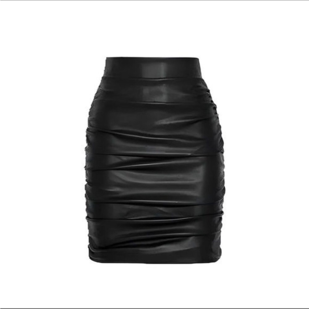 Meshki Faux Leather Skirt - Picture 2 of 4